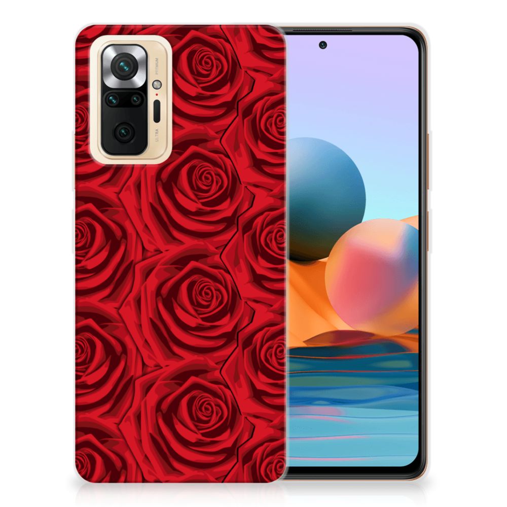 Xiaomi Redmi Note 10 Pro TPU Case Red Roses