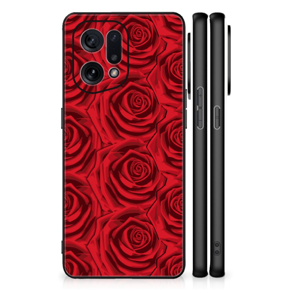 OPPO Find X5 Bloemen Hoesje Red Roses