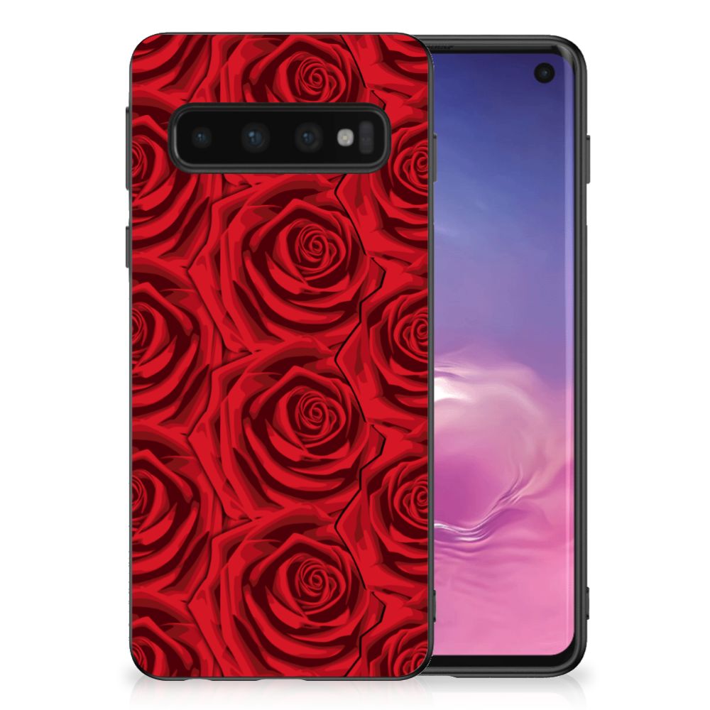 Samsung Galaxy S10 Skin Case Red Roses