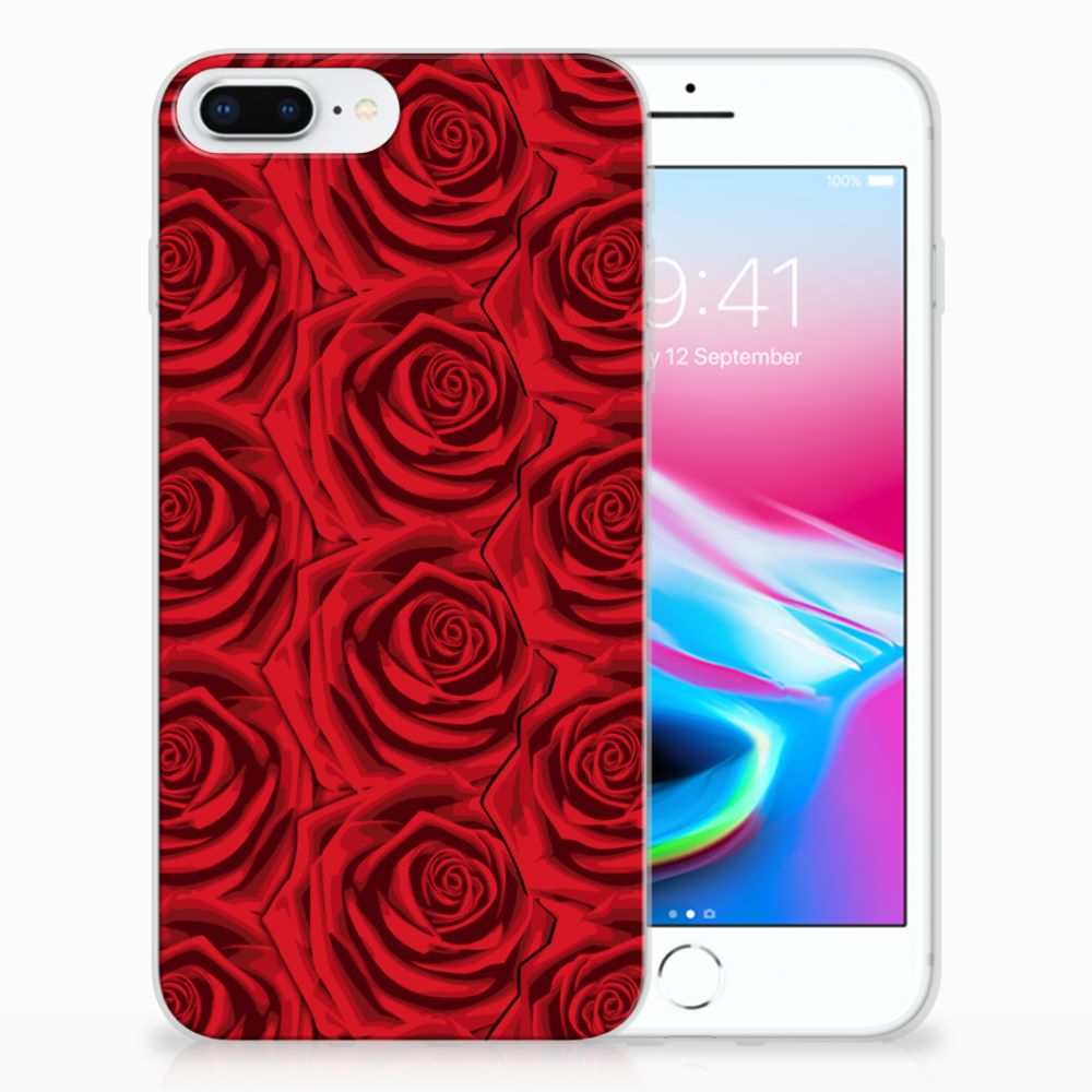 Apple iPhone 7 Plus | 8 Plus TPU Case Red Roses