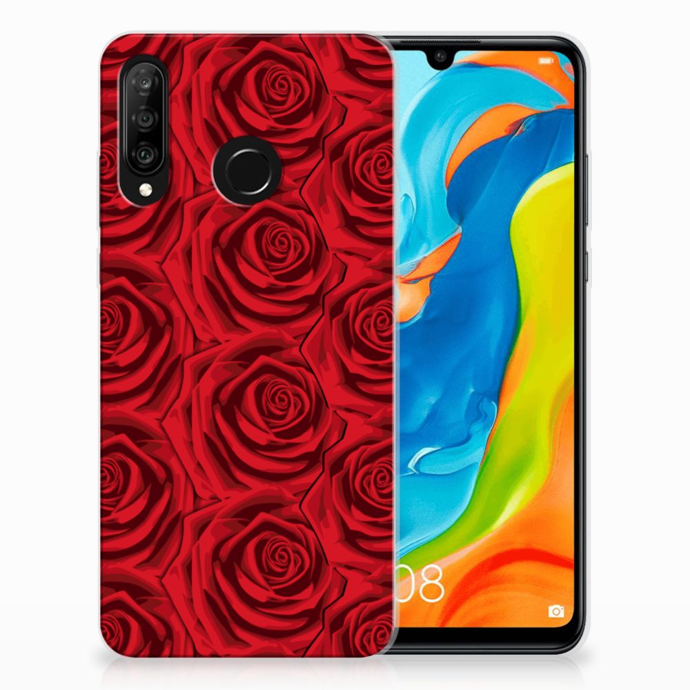 Huawei P30 Lite TPU Case Red Roses