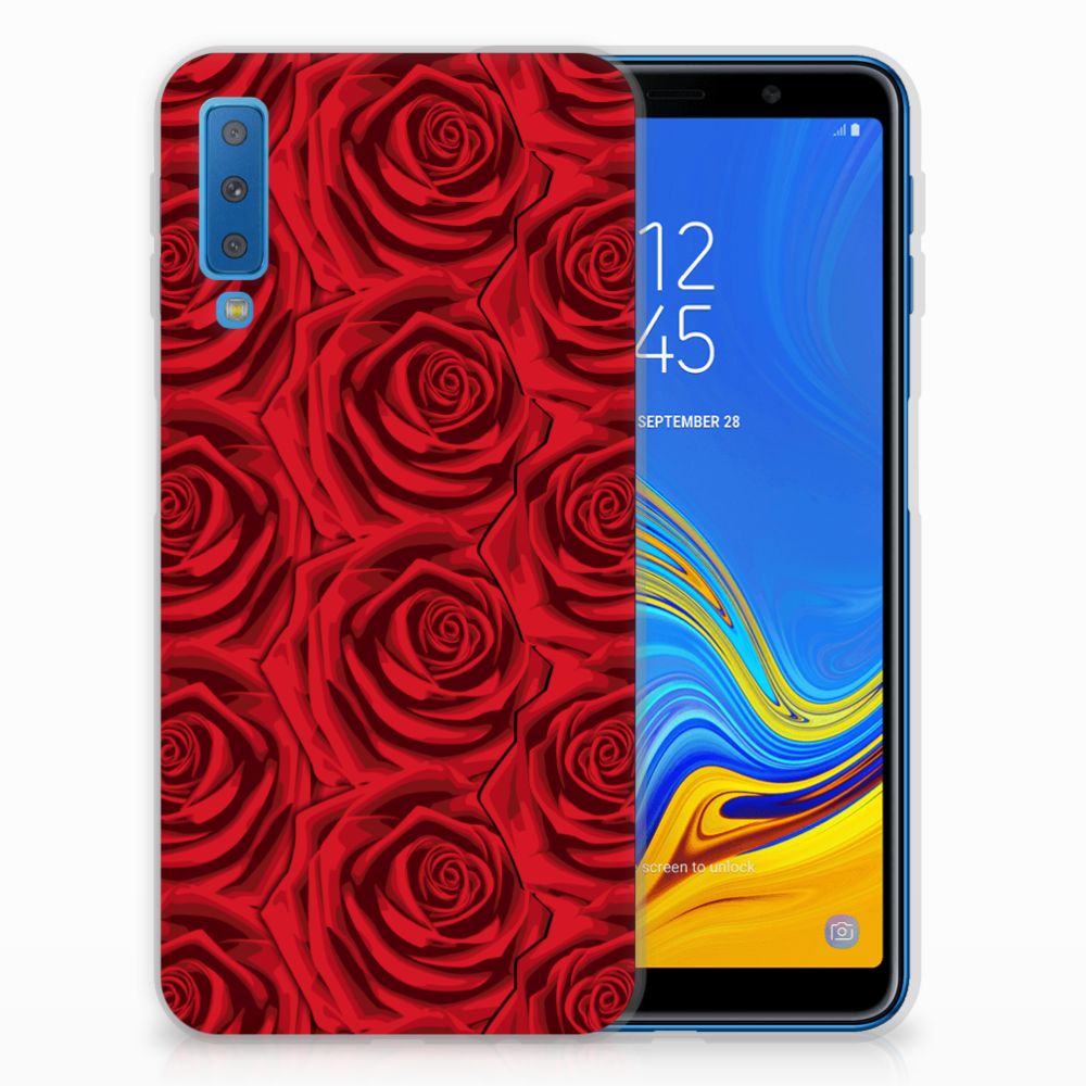 Samsung Galaxy A7 (2018) TPU Case Red Roses