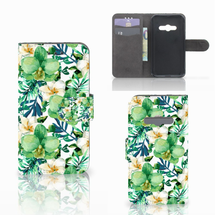 Samsung Galaxy Xcover 3 | Xcover 3 VE Hoesje Orchidee Groen