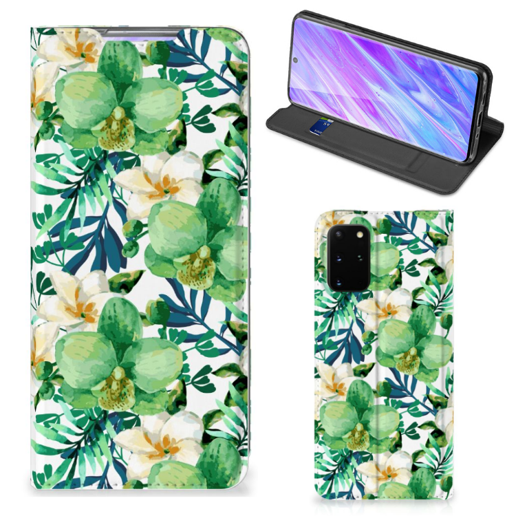 Samsung Galaxy S20 Plus Smart Cover Orchidee Groen