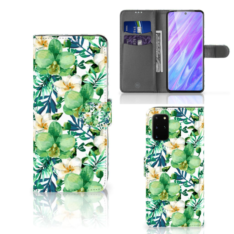 Samsung Galaxy S20 Plus Hoesje Orchidee Groen