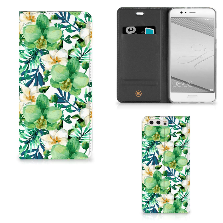 Huawei P10 Plus Smart Cover Orchidee Groen