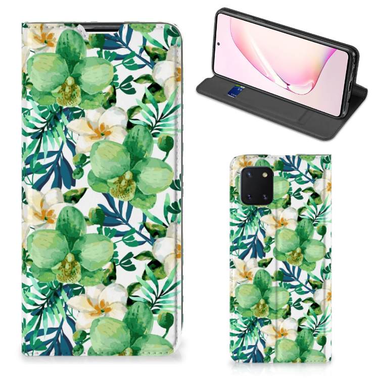 Samsung Galaxy Note 10 Lite Smart Cover Orchidee Groen