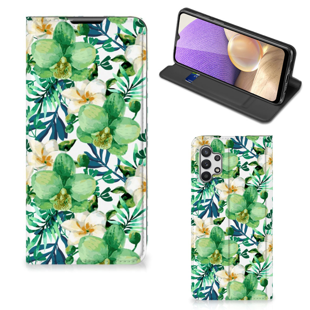 Samsung Galaxy A32 5G Smart Cover Orchidee Groen