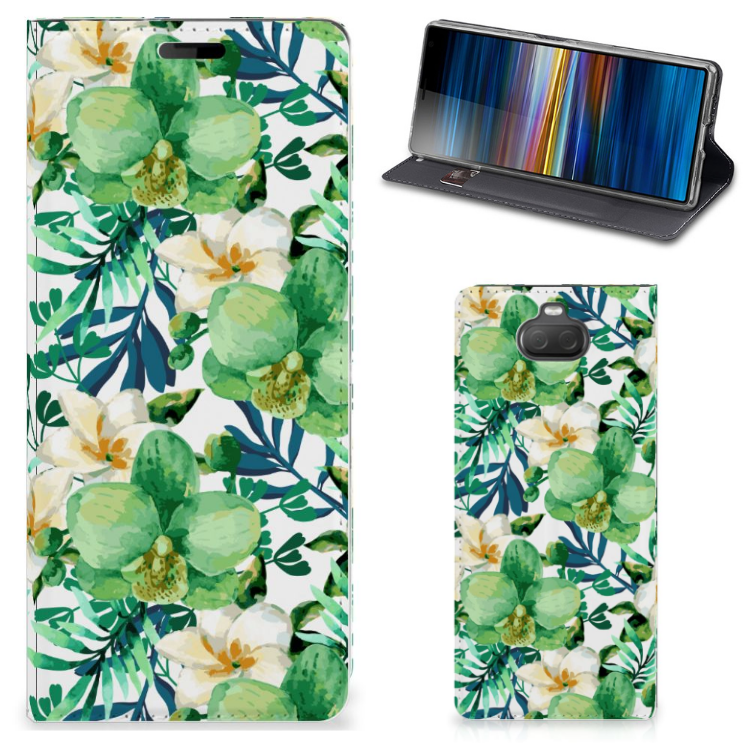 Sony Xperia 10 Smart Cover Orchidee Groen