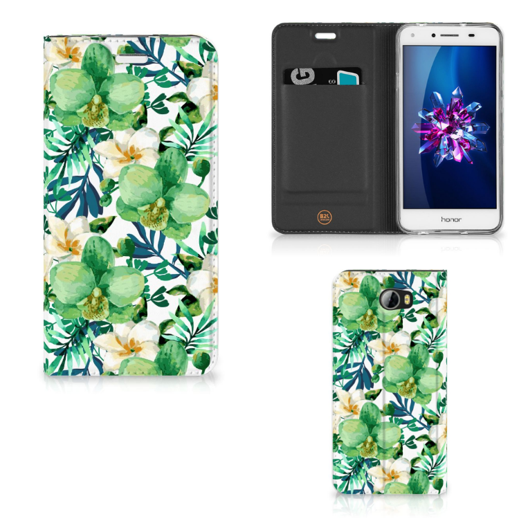 Huawei Y5 2 | Y6 Compact Smart Cover Orchidee Groen
