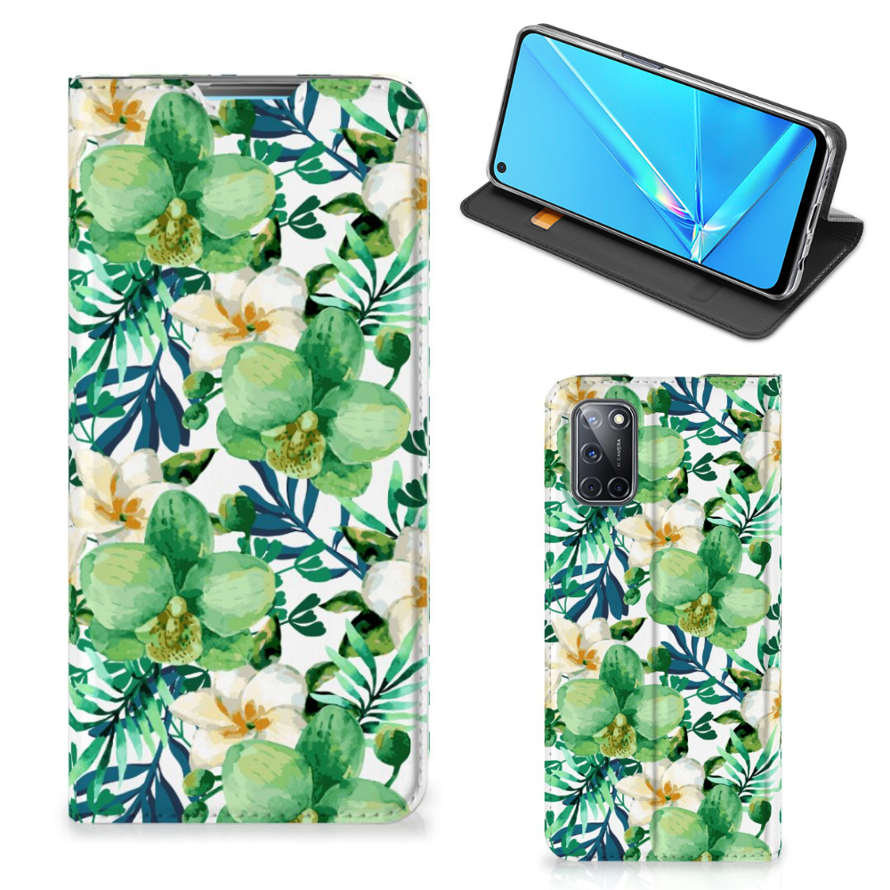 OPPO A52 | A72 Smart Cover Orchidee Groen