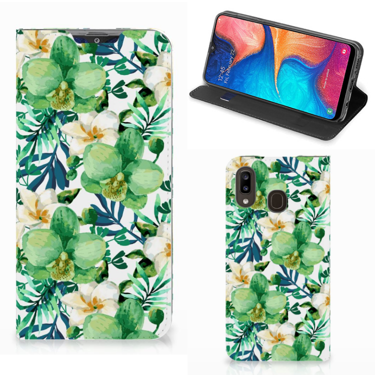Samsung Galaxy A30 Smart Cover Orchidee Groen