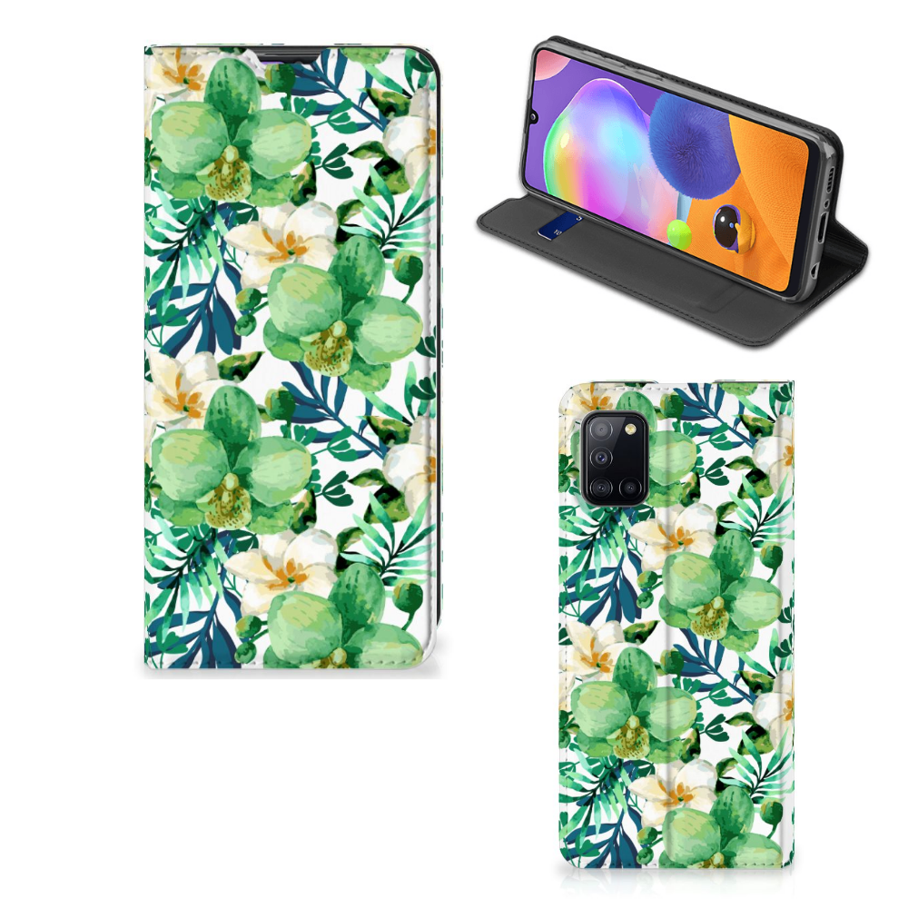 Samsung Galaxy A31 Smart Cover Orchidee Groen