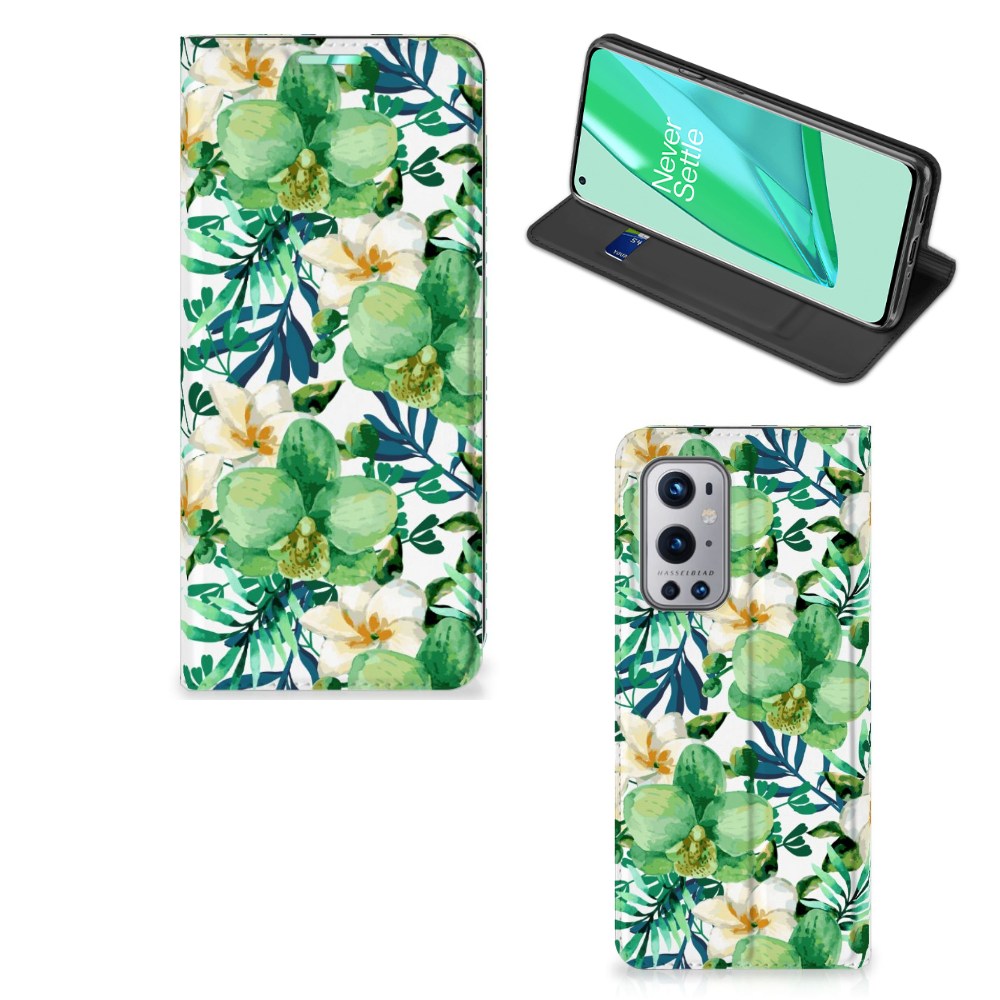 OnePlus 9 Pro Smart Cover Orchidee Groen
