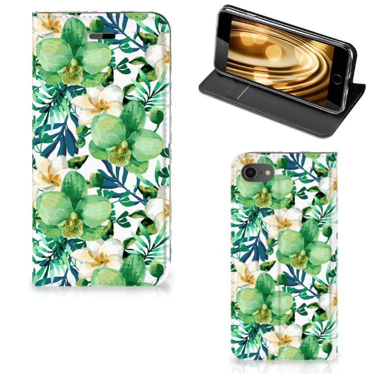 Apple iPhone 7 | 8 Uniek Standcase Hoesje Orchidee Groen