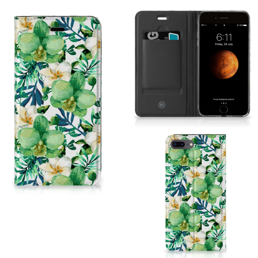 Apple iPhone 7 Plus | 8 Plus Smart Cover Orchidee Groen