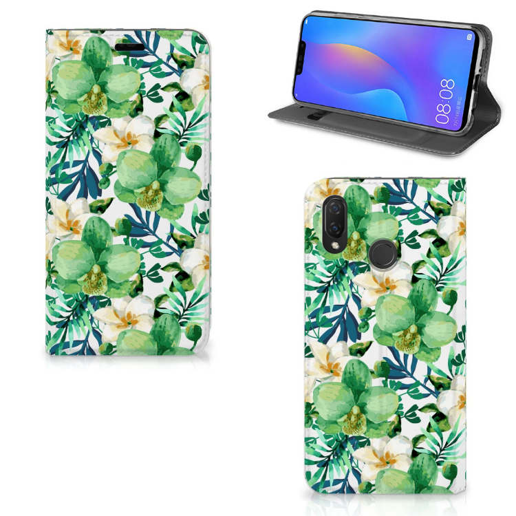 Huawei P Smart Plus Smart Cover Orchidee Groen