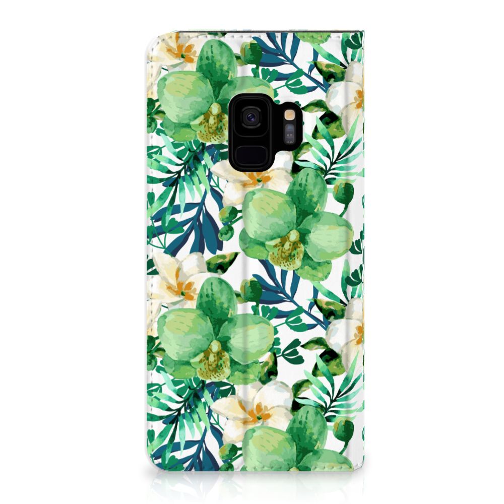 Samsung Galaxy S9 Smart Cover Orchidee Groen