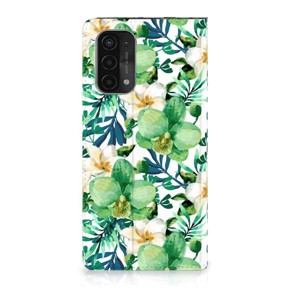 OPPO A54 5G | A74 5G | A93 5G Smart Cover Orchidee Groen