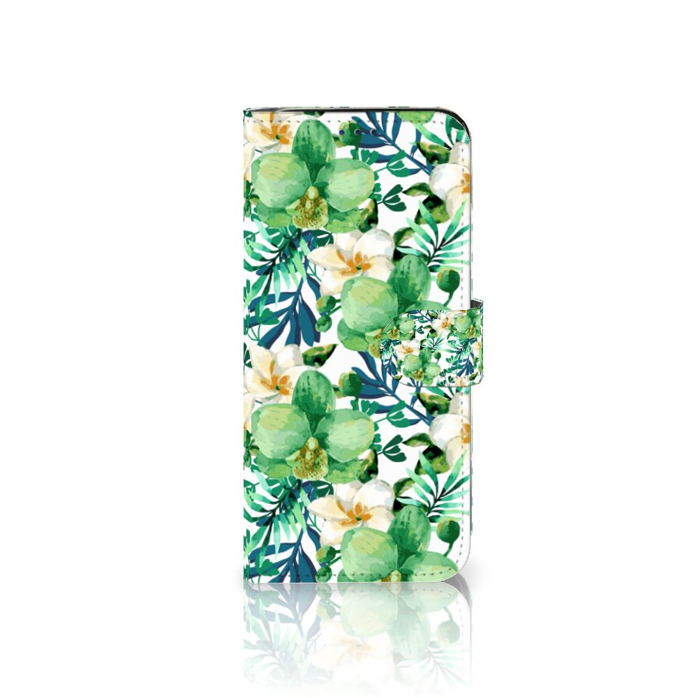 Samsung Galaxy A30 Hoesje Orchidee Groen