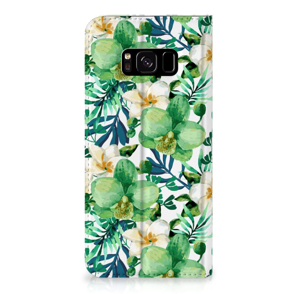 Samsung Galaxy S8 Smart Cover Orchidee Groen