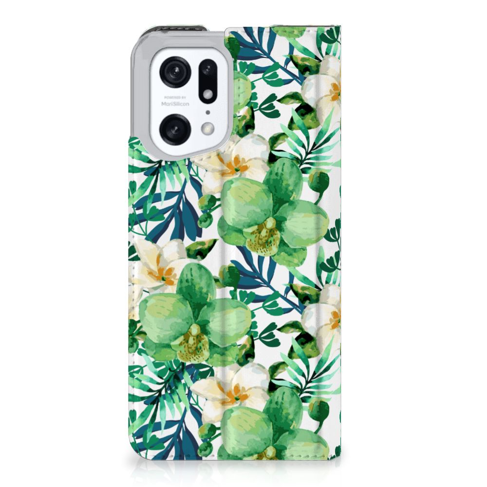 OPPO Find X5 Pro Smart Cover Orchidee Groen