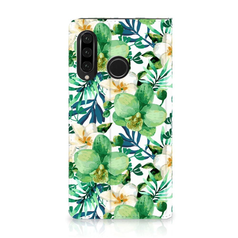 Huawei P30 Lite New Edition Smart Cover Orchidee Groen