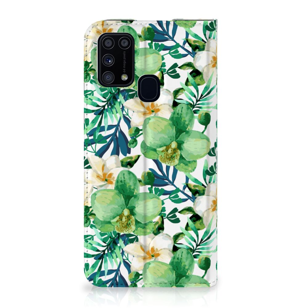Samsung Galaxy M31 Smart Cover Orchidee Groen