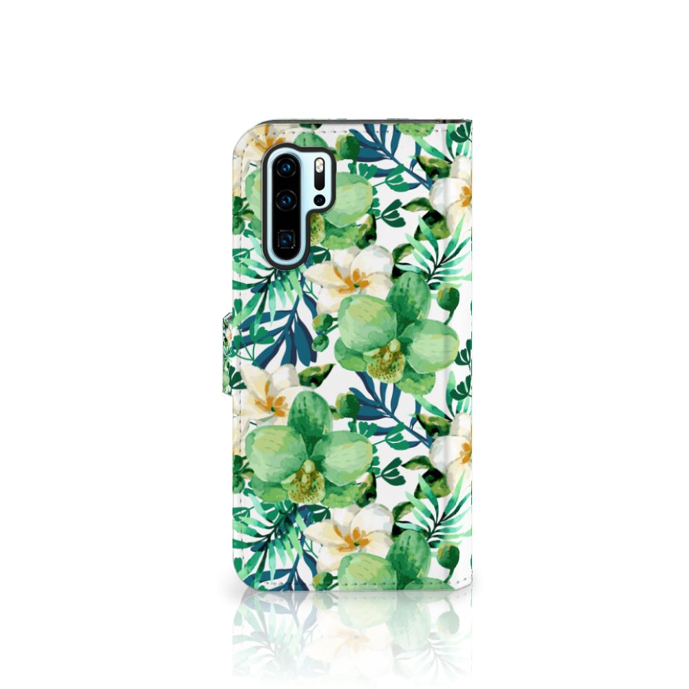 Huawei P30 Pro Hoesje Orchidee Groen
