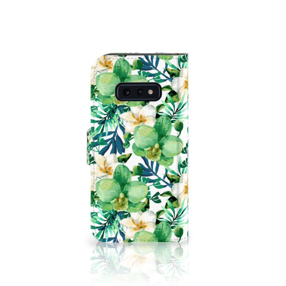 Samsung Galaxy S10e Hoesje Orchidee Groen