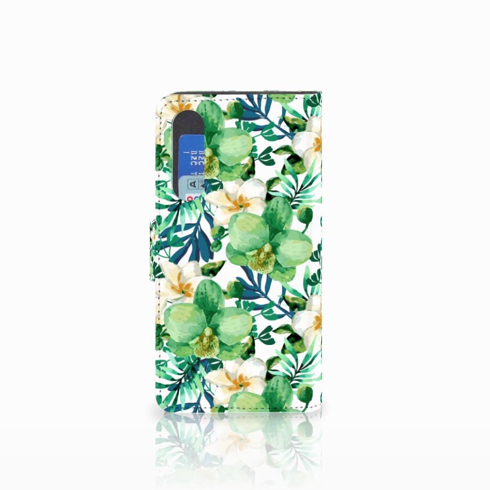 Huawei P30 Hoesje Orchidee Groen