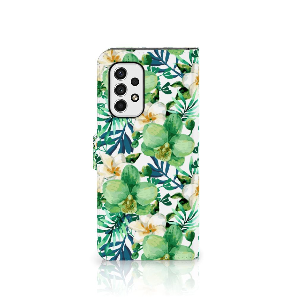 Samsung Galaxy A53 Hoesje Orchidee Groen