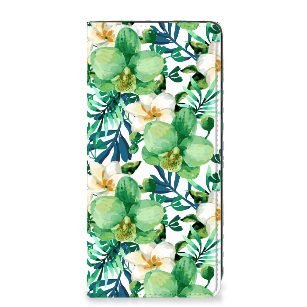 Samsung Galaxy A21s Smart Cover Orchidee Groen