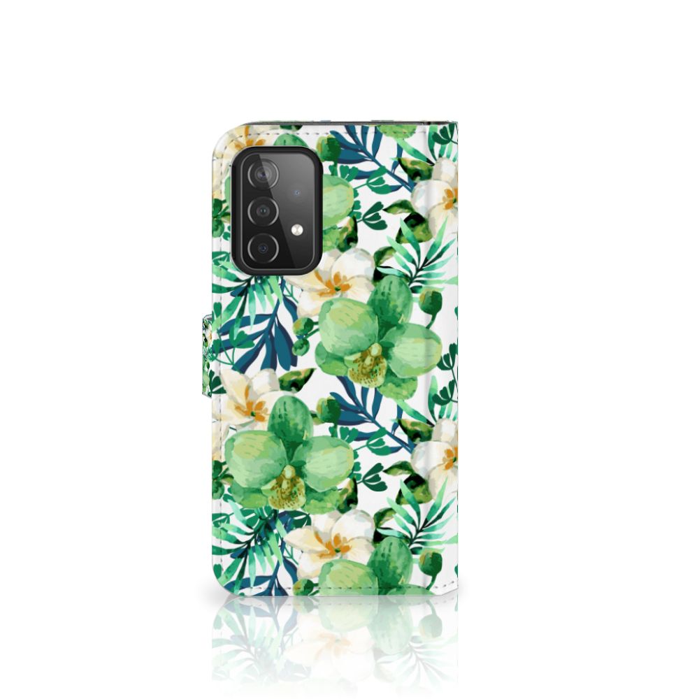 Samsung Galaxy A52 Hoesje Orchidee Groen