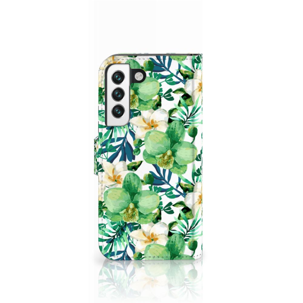 Samsung Galaxy S22 Hoesje Orchidee Groen
