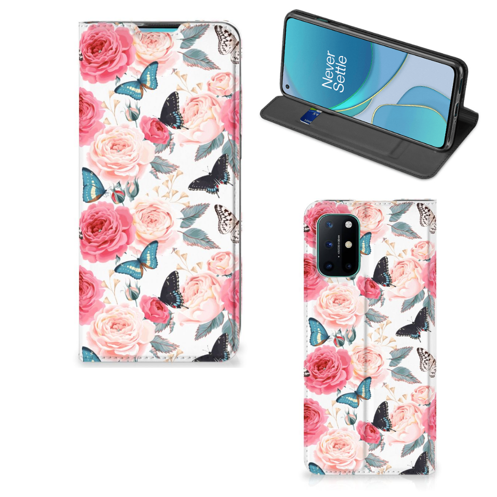 OnePlus 8T Smart Cover Butterfly Roses