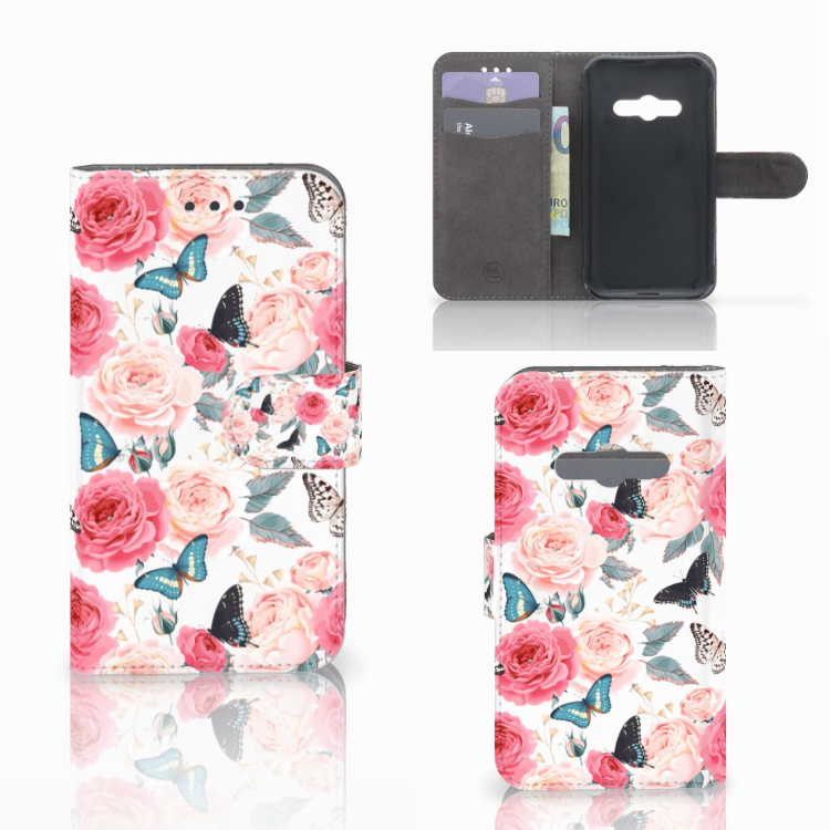 Samsung Galaxy Xcover 3 | Xcover 3 VE Hoesje Butterfly Roses