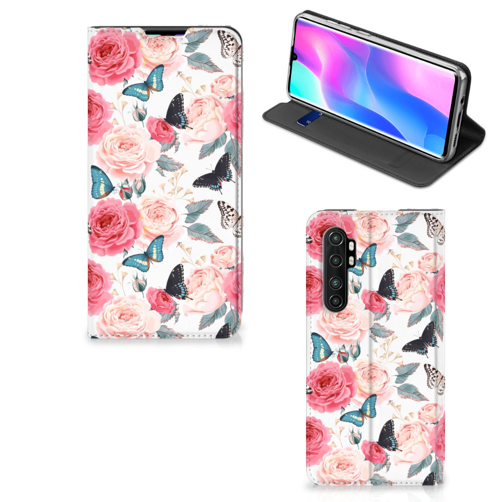 Xiaomi Mi Note 10 Lite Smart Cover Butterfly Roses