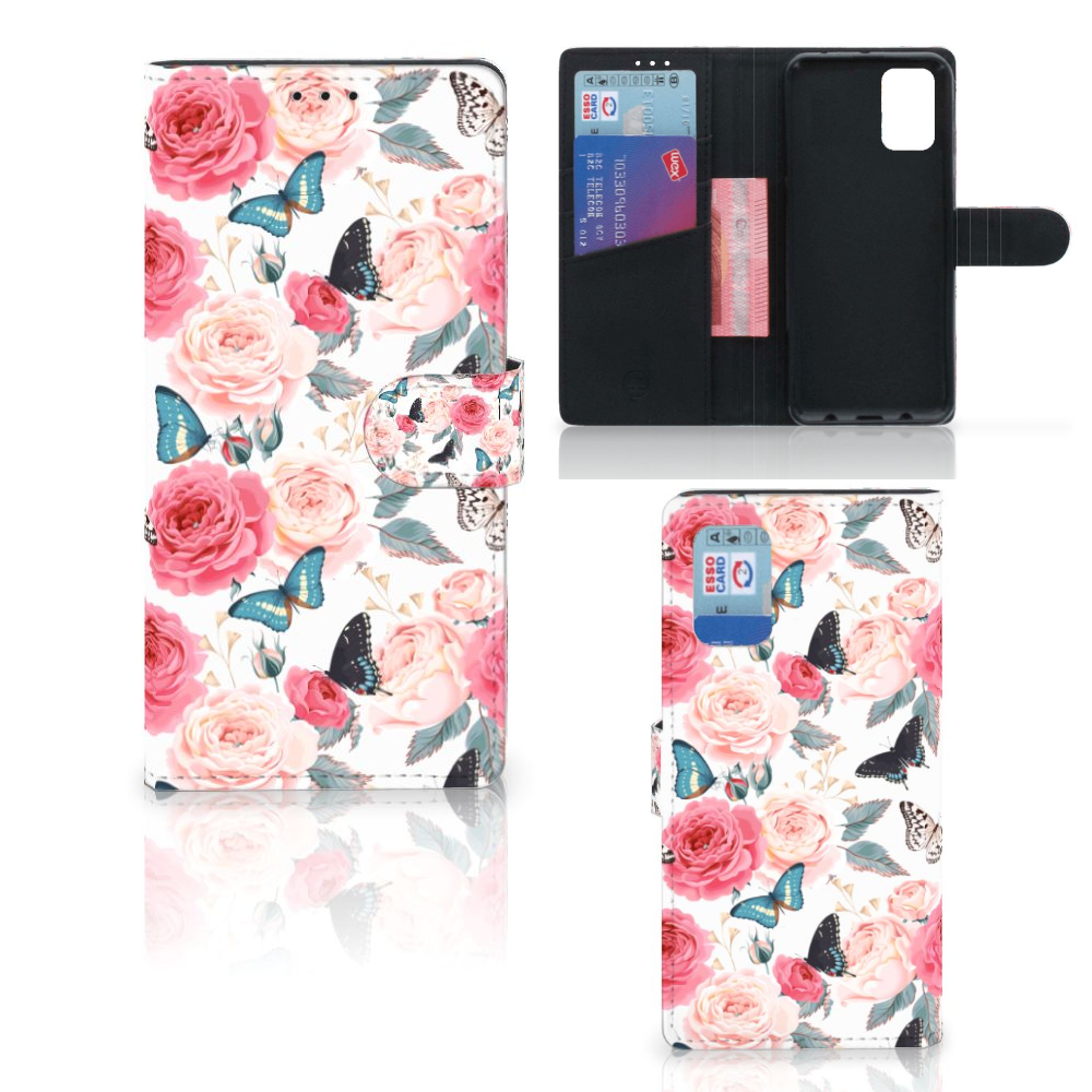 Samsung Galaxy A02s | M02s Hoesje Butterfly Roses