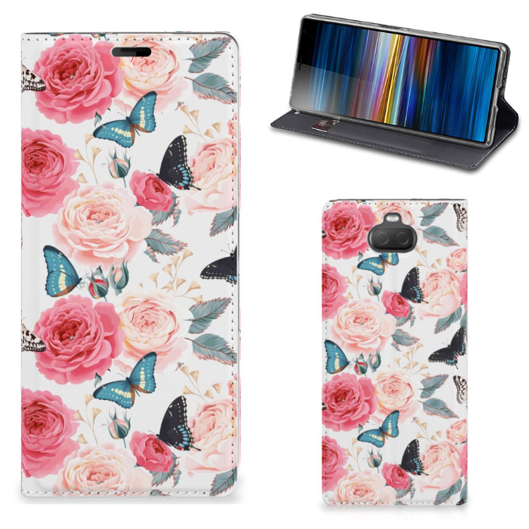 Sony Xperia 10 Plus Smart Cover Butterfly Roses
