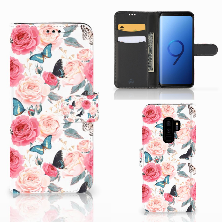 Samsung Galaxy S9 Plus Hoesje Butterfly Roses