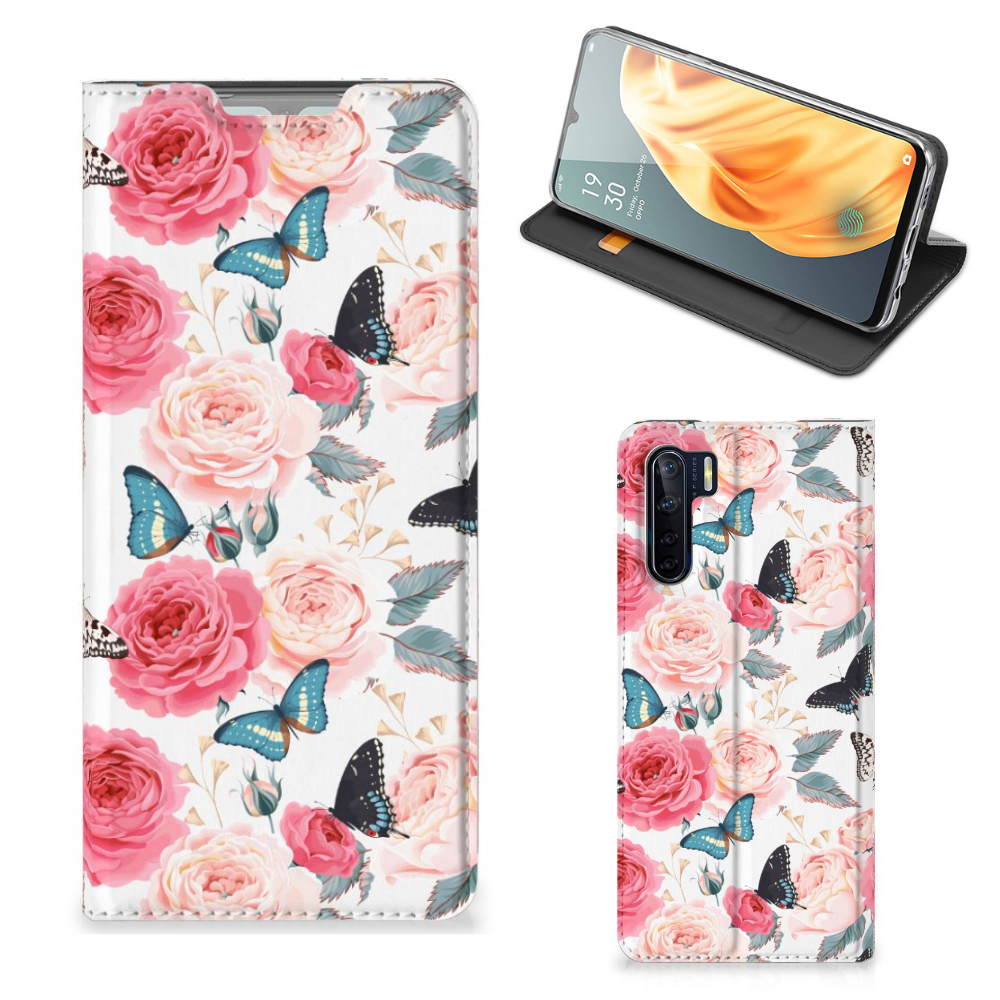 OPPO Reno3 | A91 Smart Cover Butterfly Roses