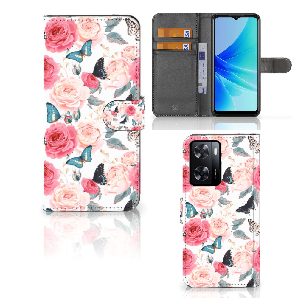 PPO A57 | A57s | A77 4G Hoesje Butterfly Roses