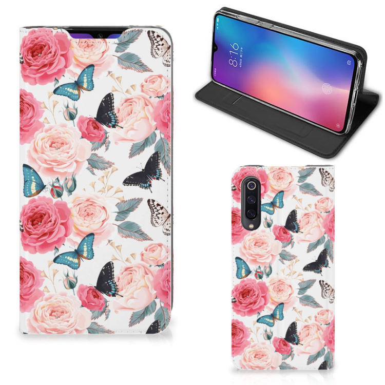 Xiaomi Mi 9 Smart Cover Butterfly Roses