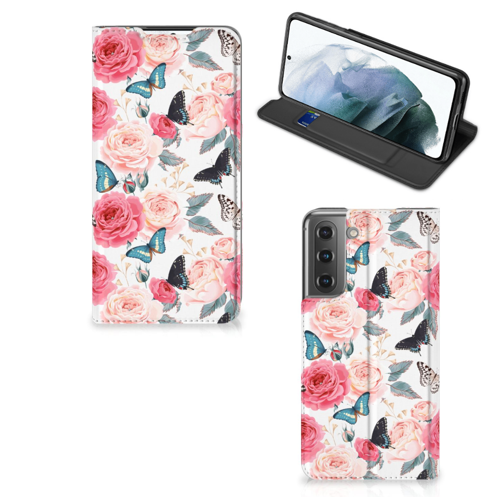 Samsung Galaxy S21 FE Smart Cover Butterfly Roses