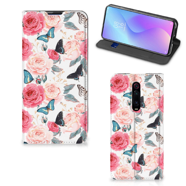 Xiaomi Redmi K20 Pro Smart Cover Butterfly Roses