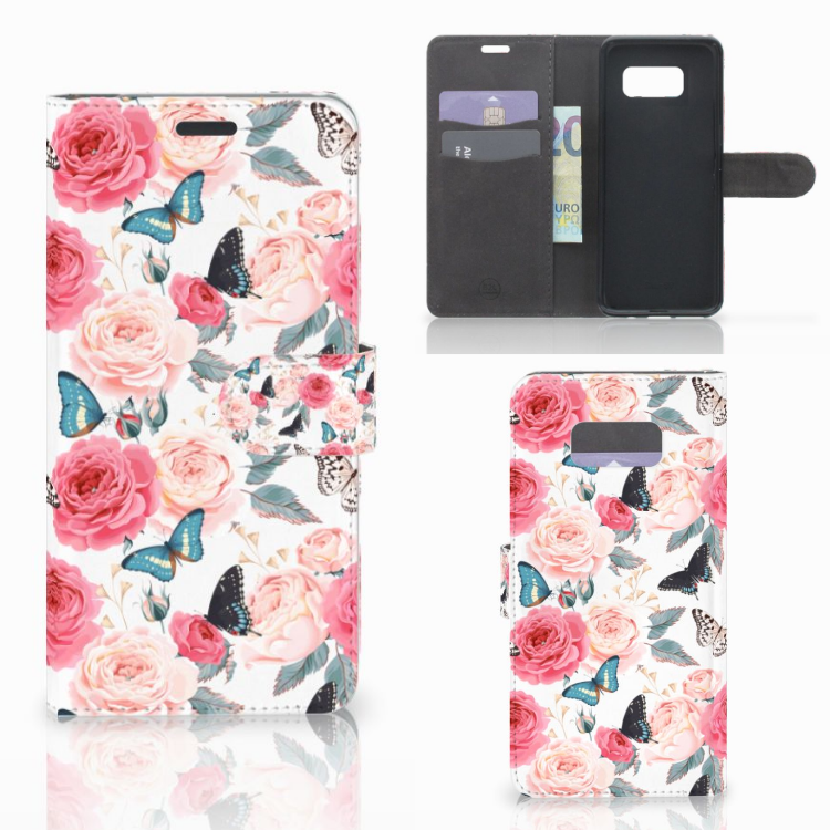 Samsung Galaxy S8 Plus Hoesje Butterfly Roses