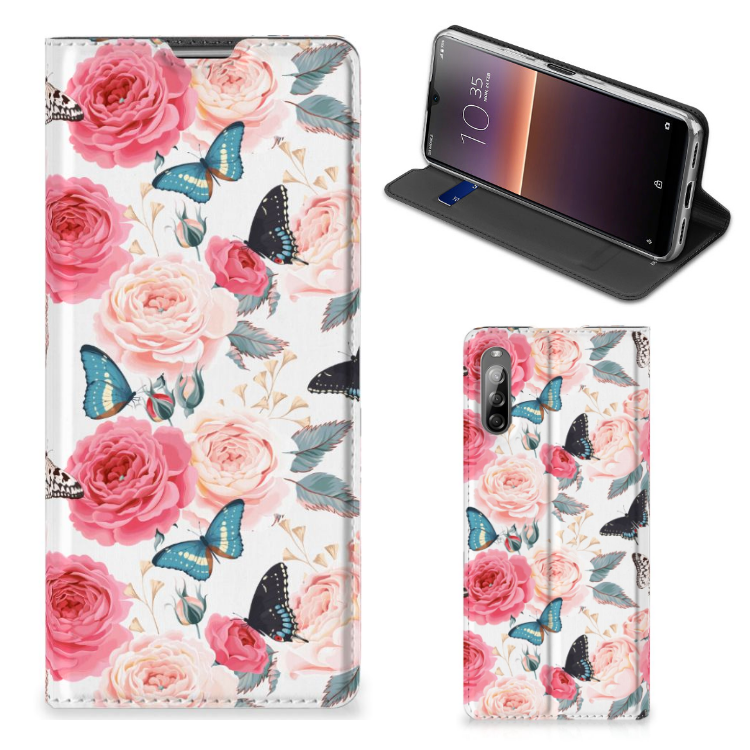 Sony Xperia L4 Smart Cover Butterfly Roses