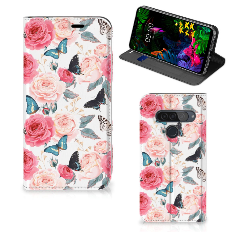 LG G8s Thinq Smart Cover Butterfly Roses