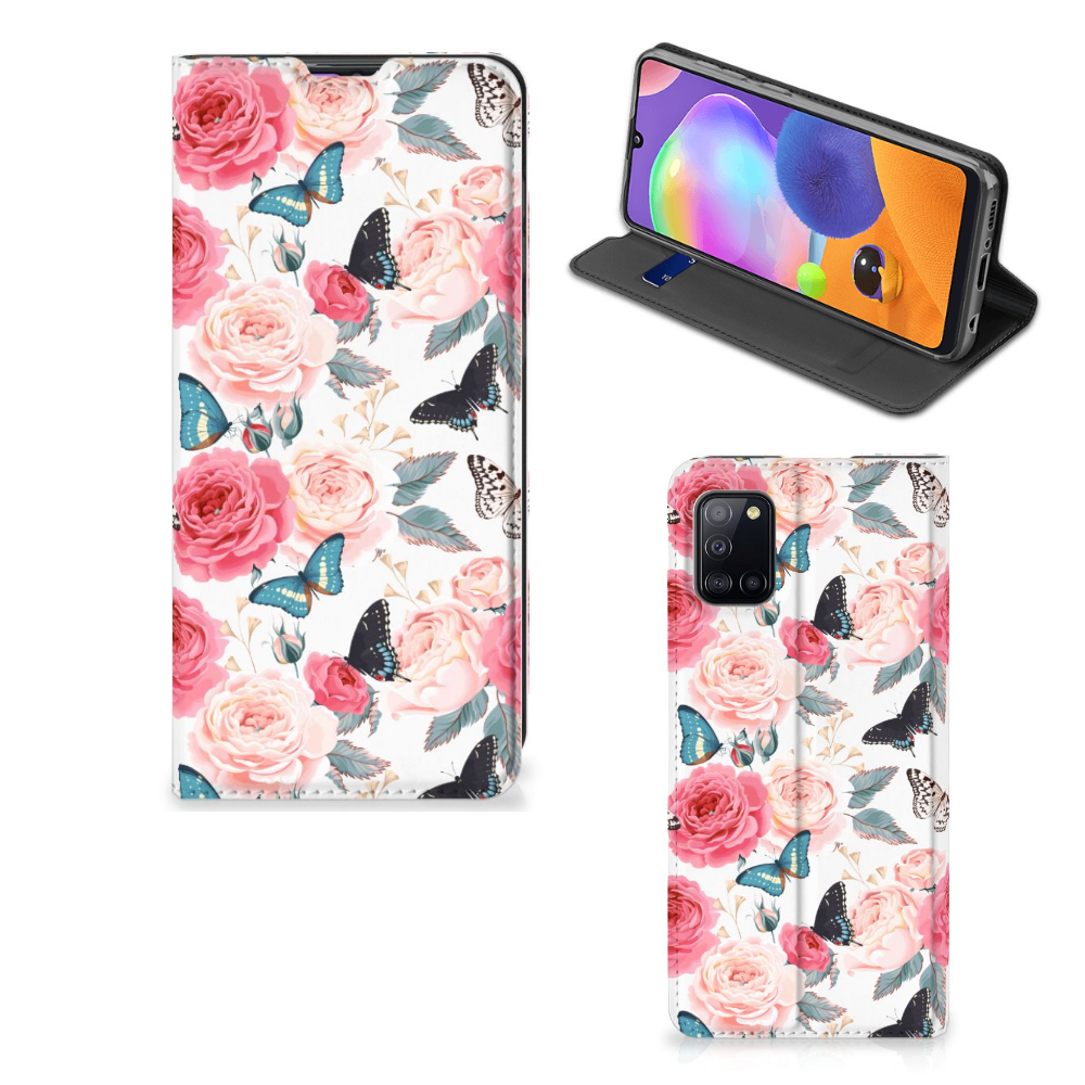 Samsung Galaxy A31 Smart Cover Butterfly Roses